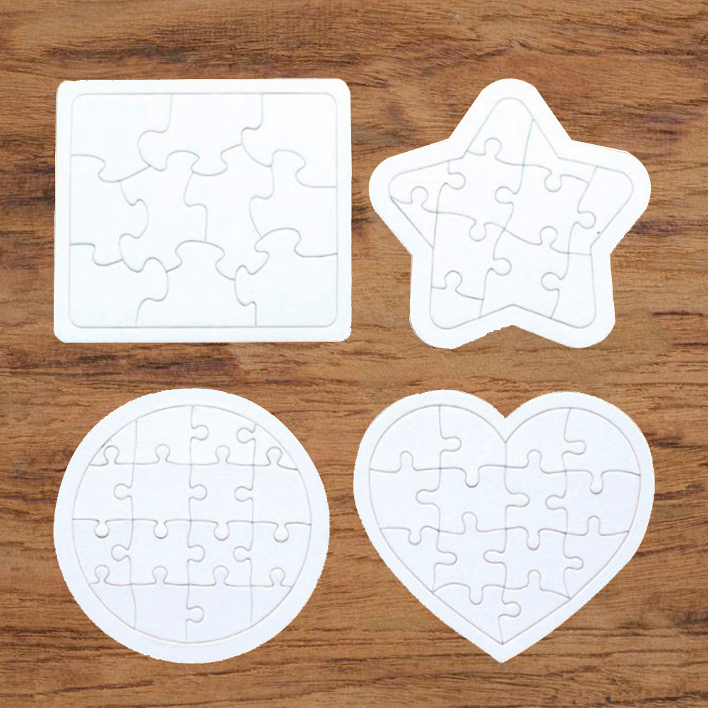 4 Adet Boş Yapboz Çocuklar İçi - Puzzle Blank White incelemesi ve fiyatı